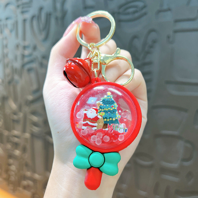 Wholesale Aromatherapy Christmas Fragrance Beads Santa Silicone Keychain